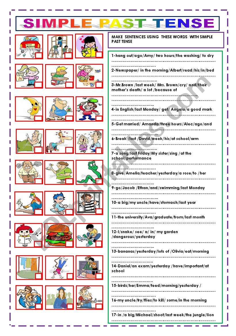 SIMPLE PAST TENSE worksheet