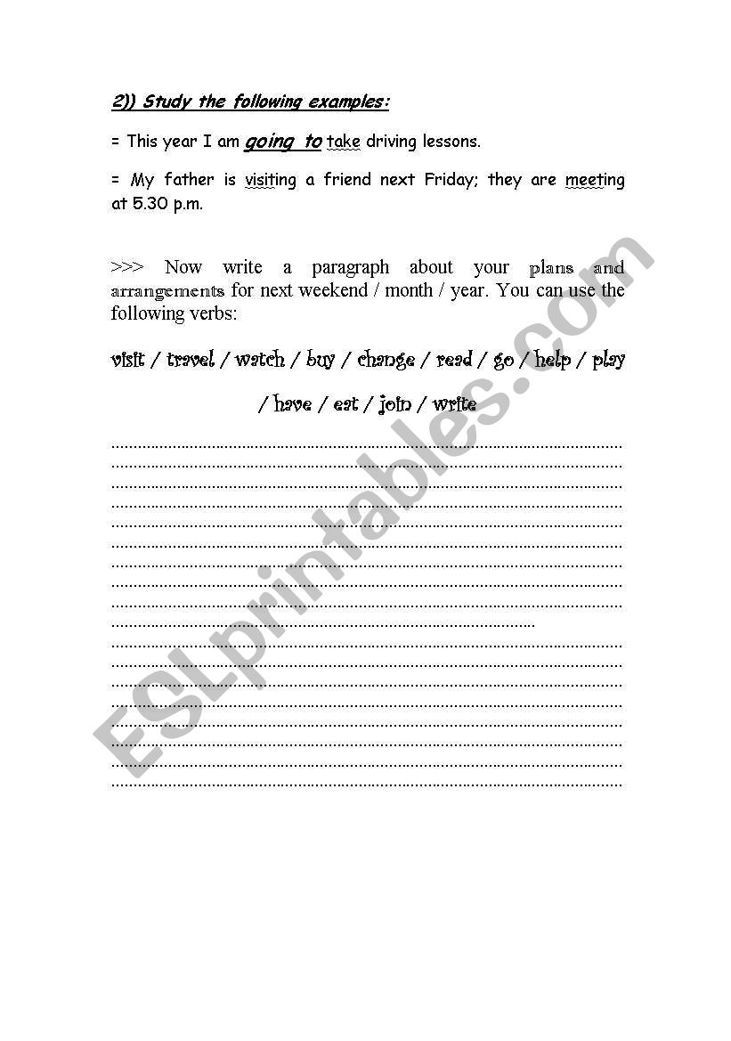 going to worksheet