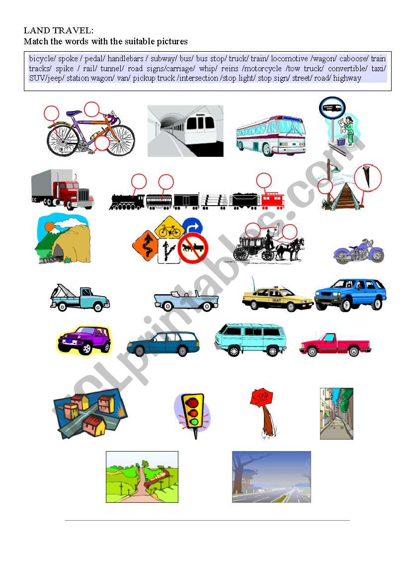 ground travel worksheet