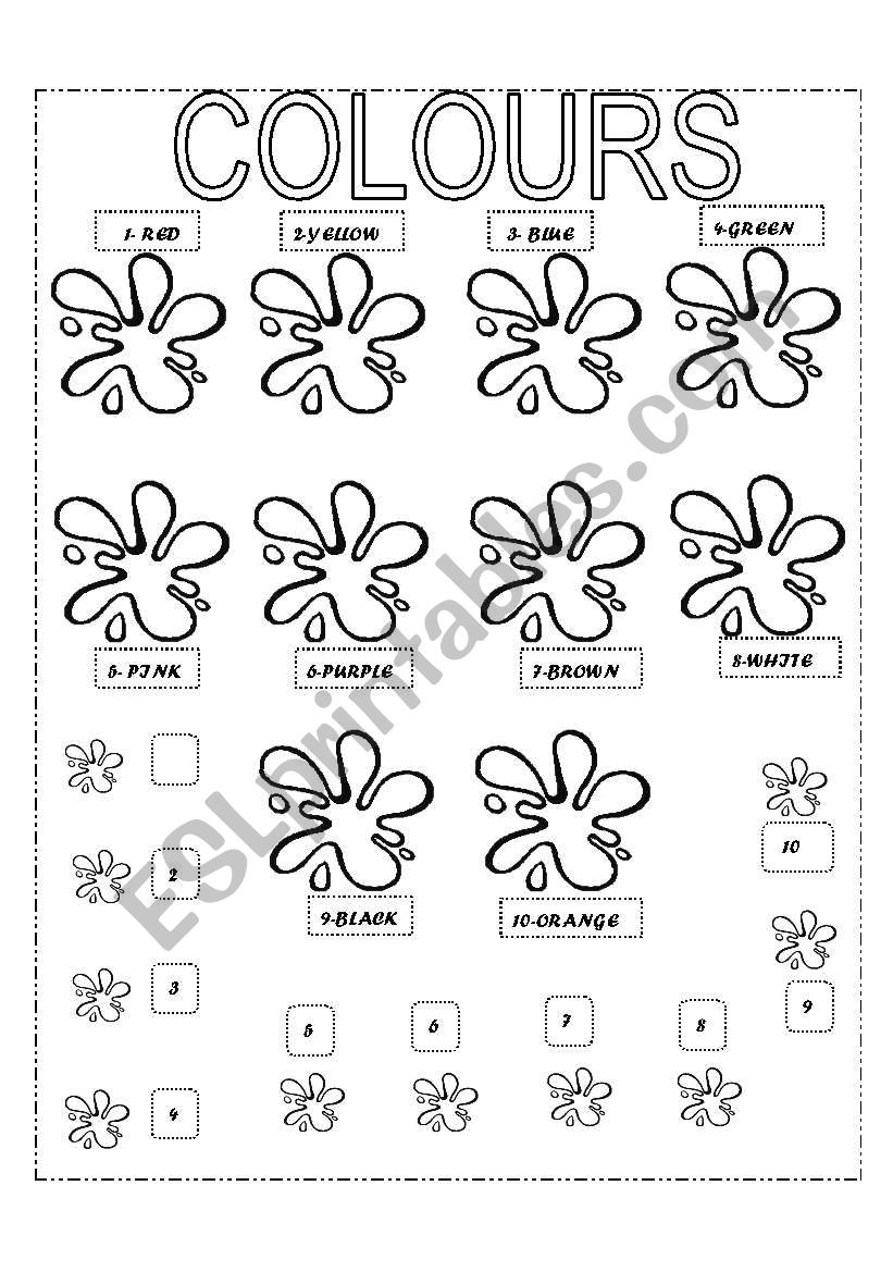 COLOURS worksheet