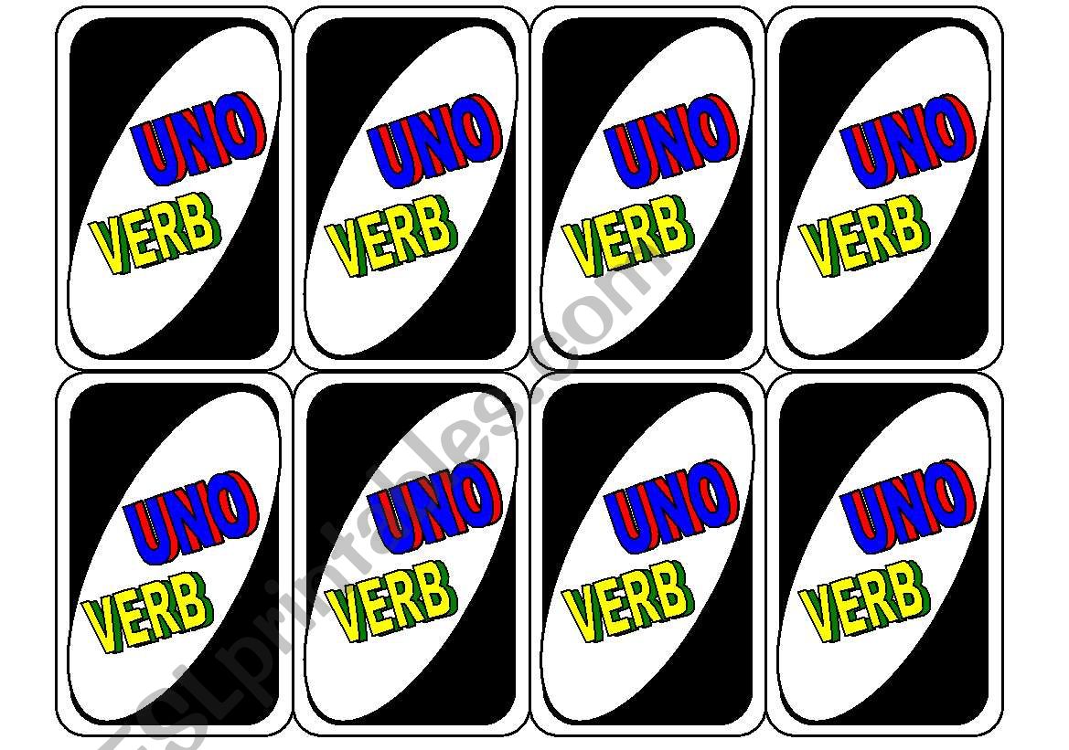 uno verbs 3/3 worksheet