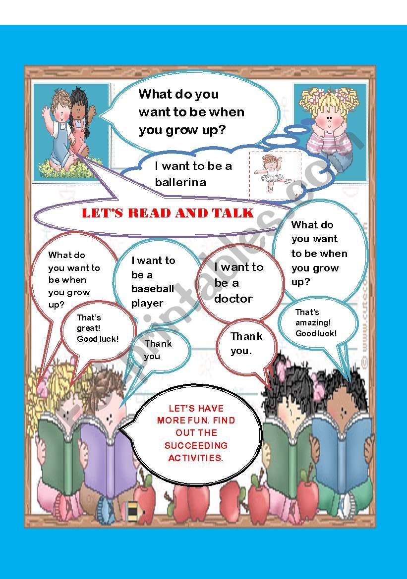 What Do You Want To Be When You Grow Up ESL Worksheet By Phil Niro