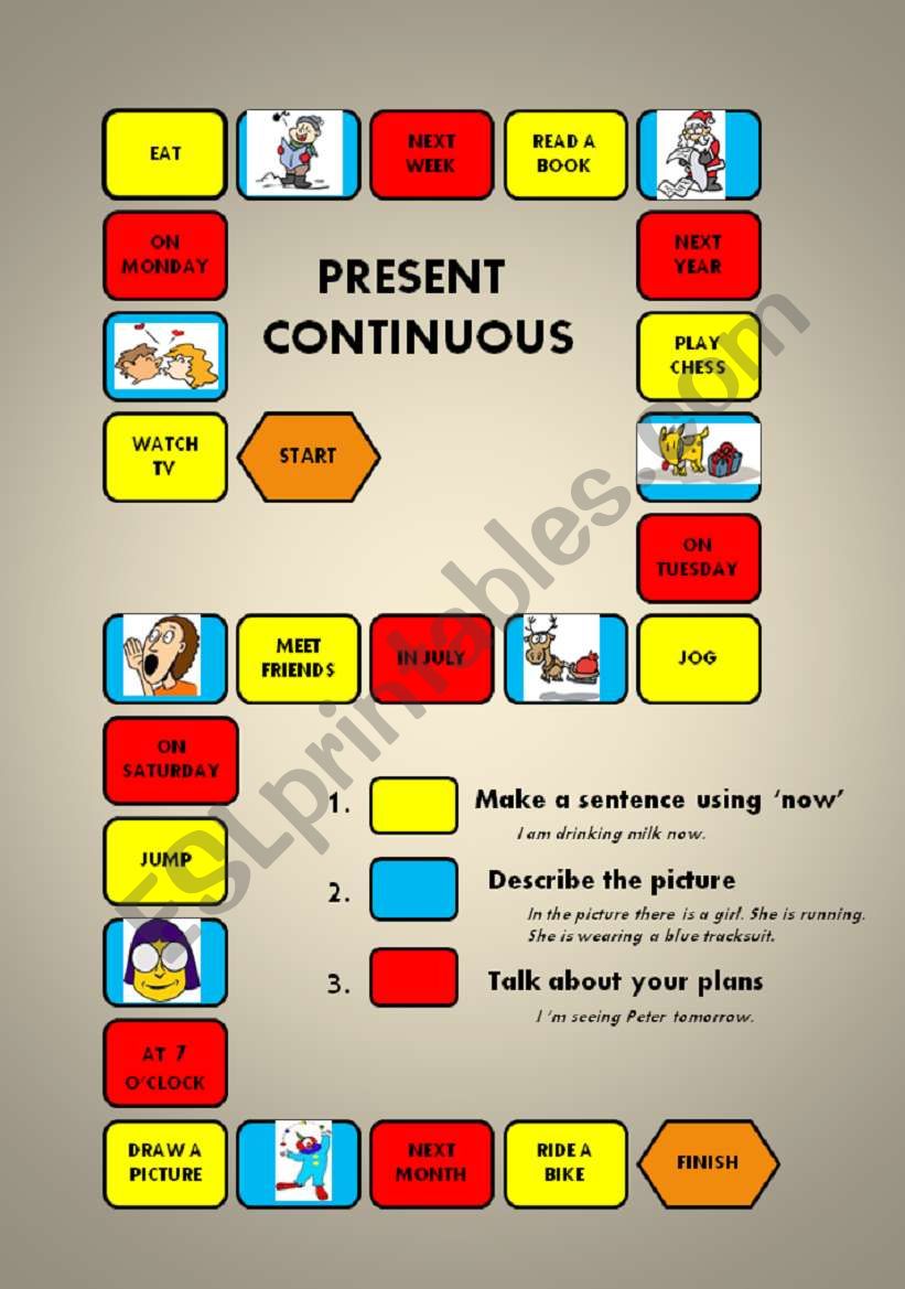 Present Continuous - a boardgame