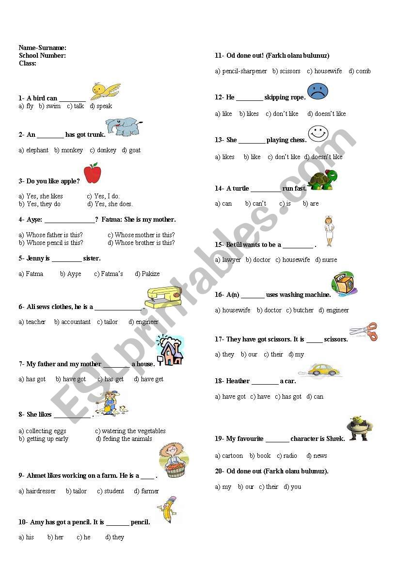 can-cant worksheet