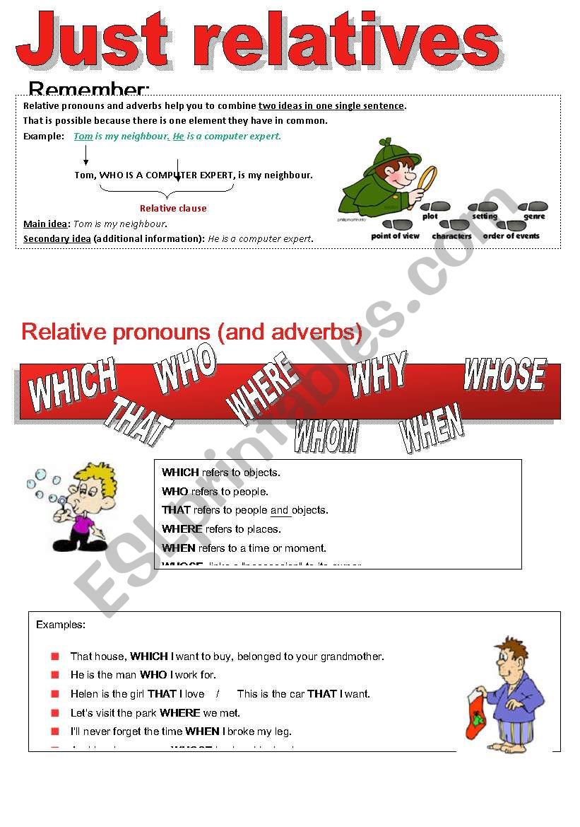 RELATIVES (PART II) worksheet