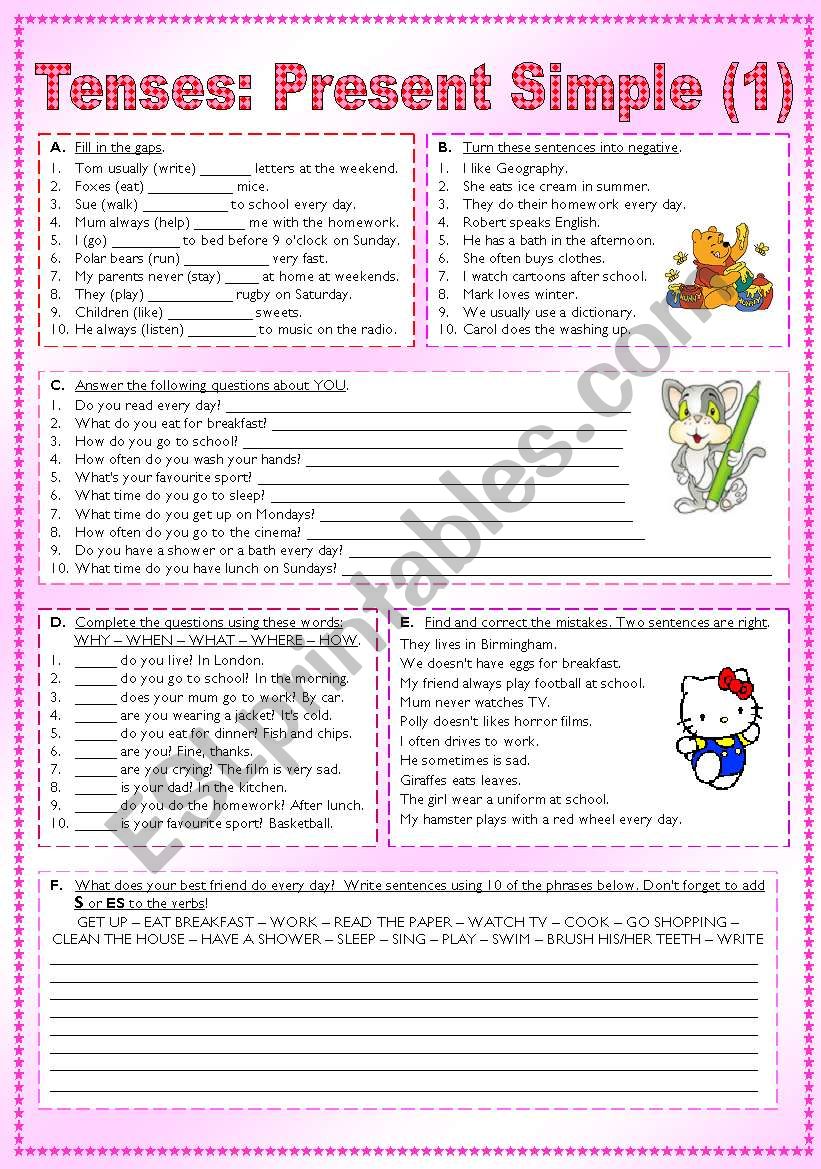 Working with tenses - Present Simple (1)