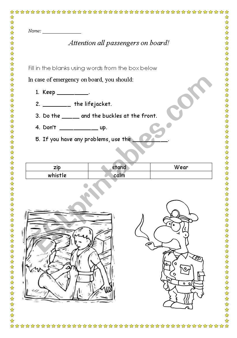 Instructions on board! worksheet