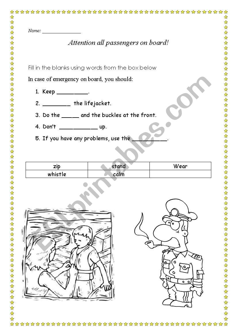 Instructions on board! worksheet