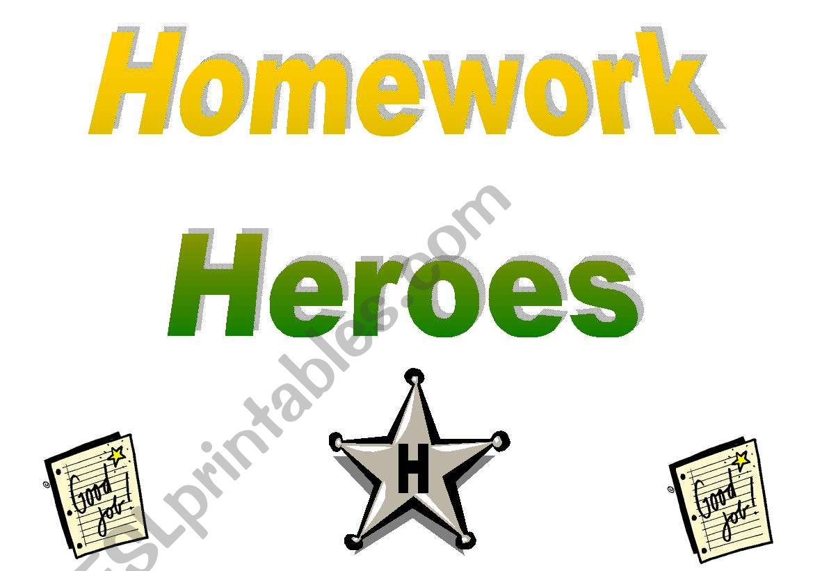Homework Heroes Tracking Chart