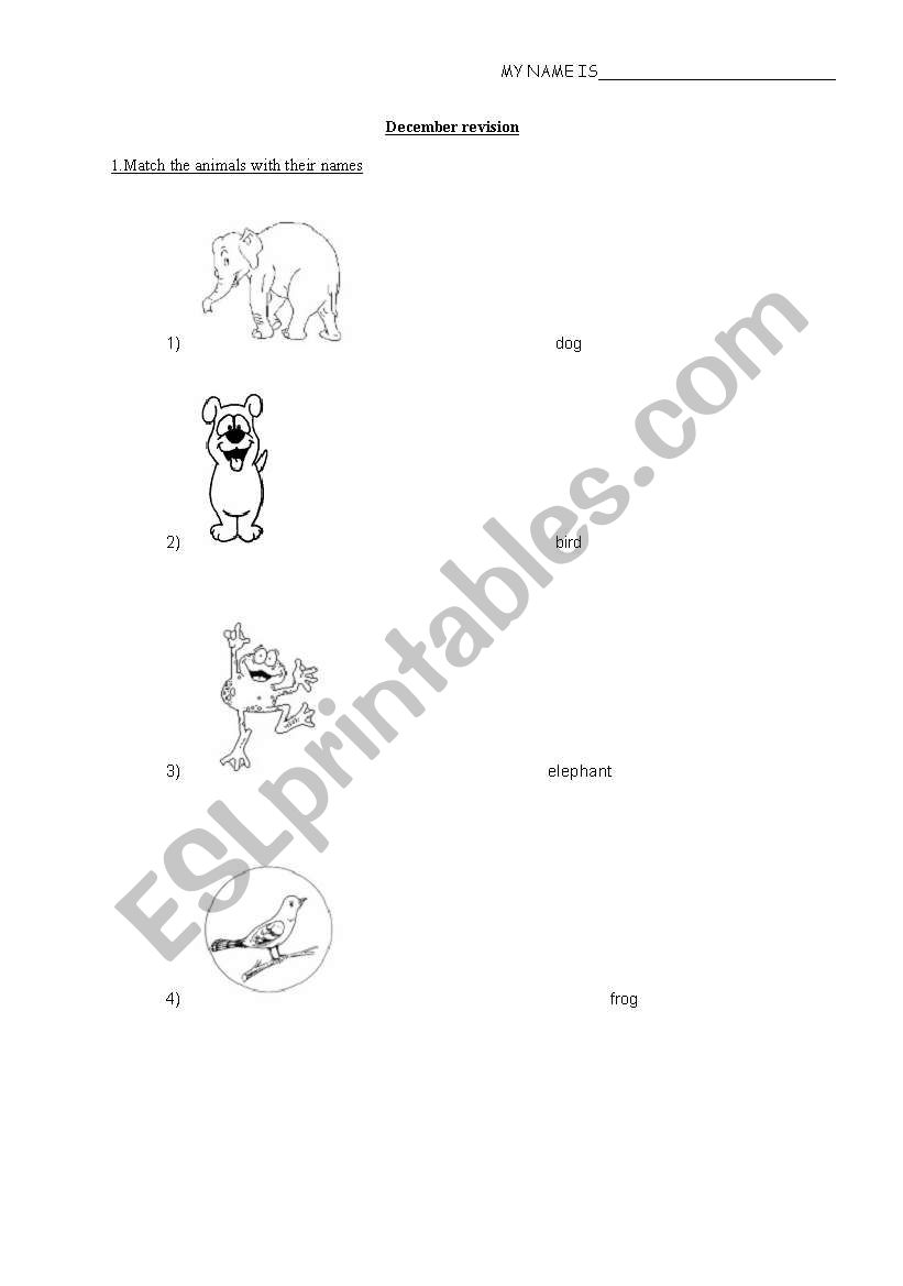 revision worksheet