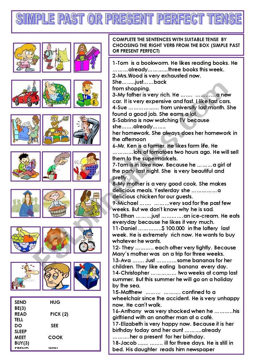 SIMPLE PAST OR PRESENT PERFECT TENSE