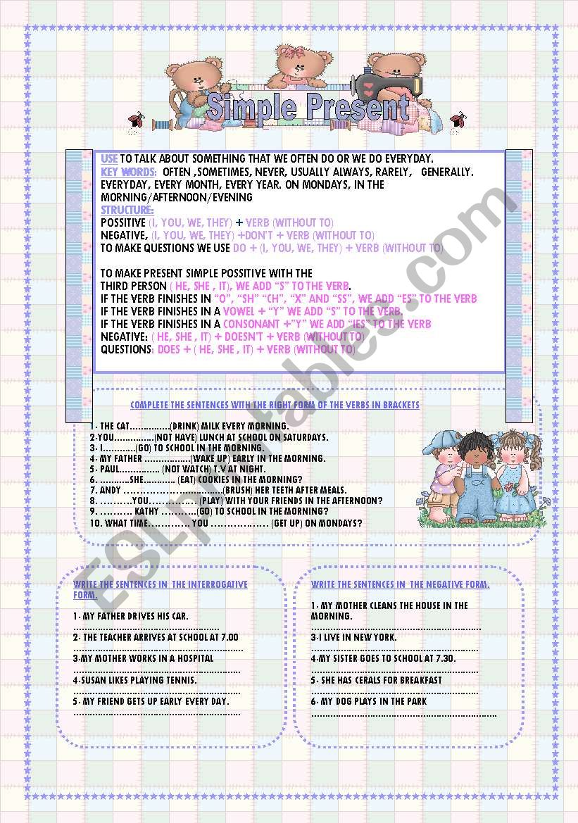 Simple Present worksheet