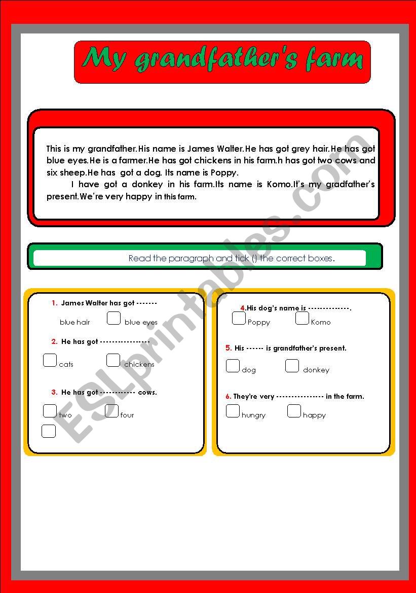 Have got / has got worksheet