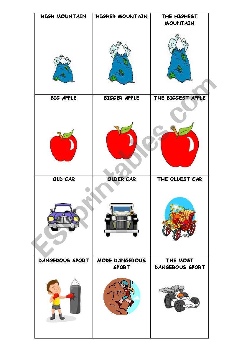 COMPARATIVE AND SUPERLATIVE GO FISH GAME PART 2