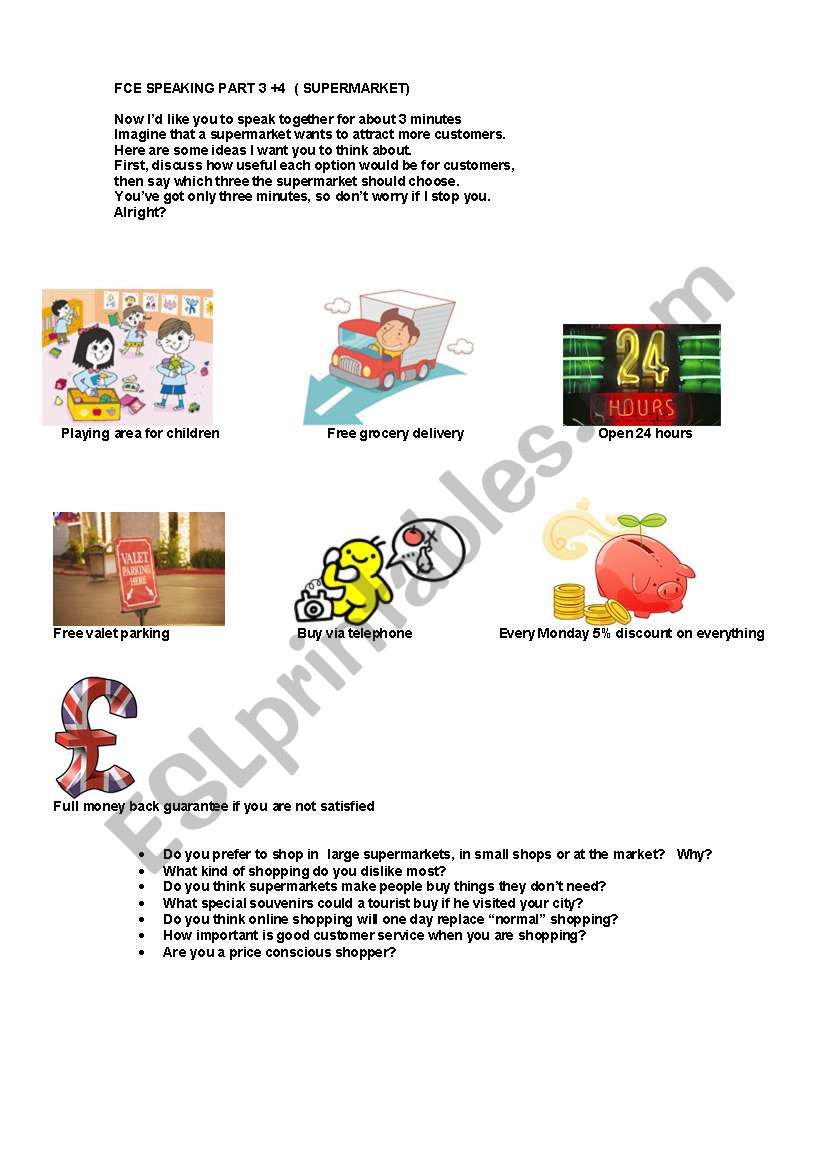 FCE PAPER 5 (Speaking) Parts 3 and 4