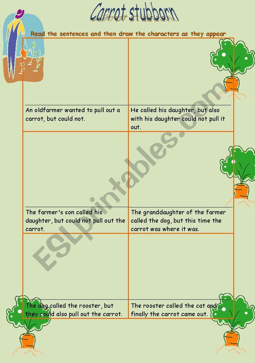 carrot stubborn worksheet