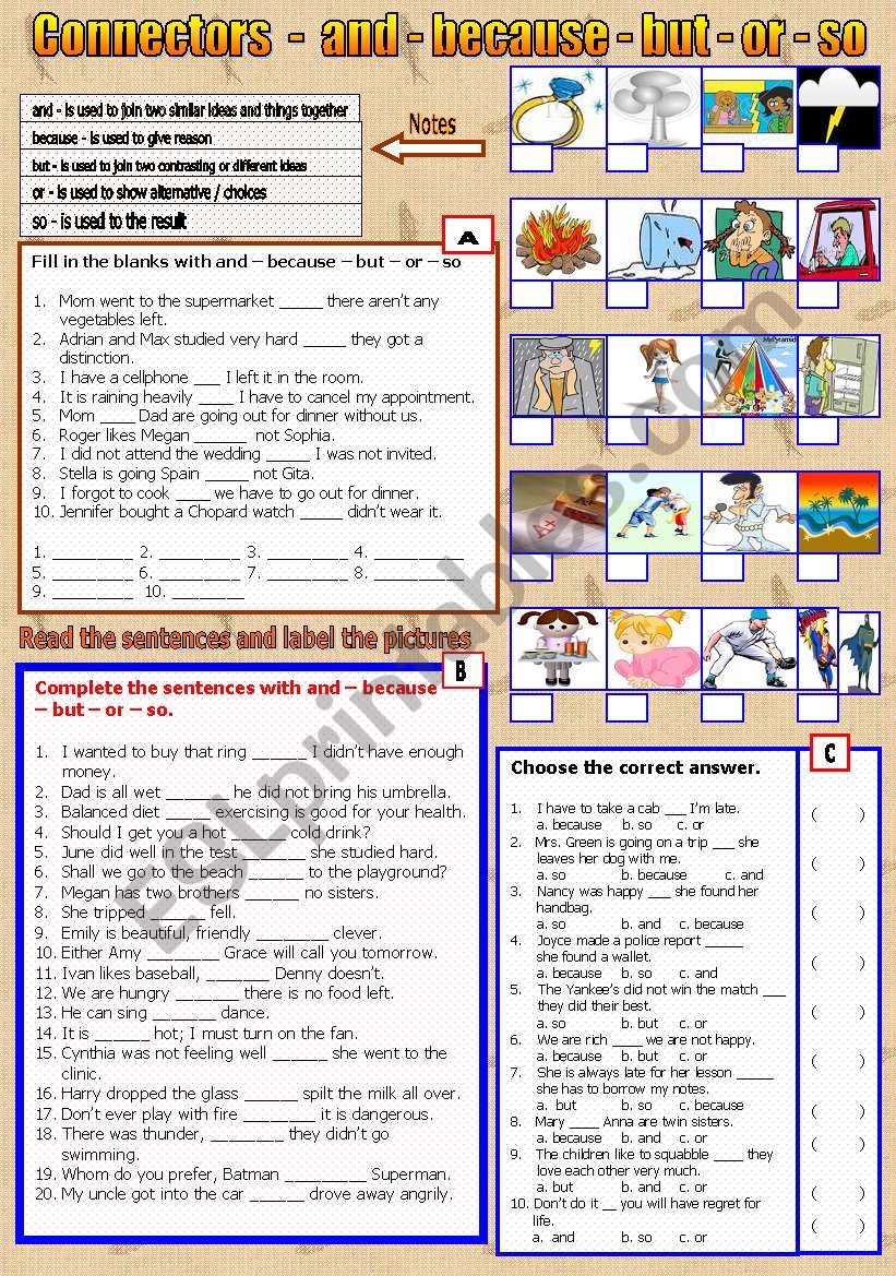 Connectors   worksheet