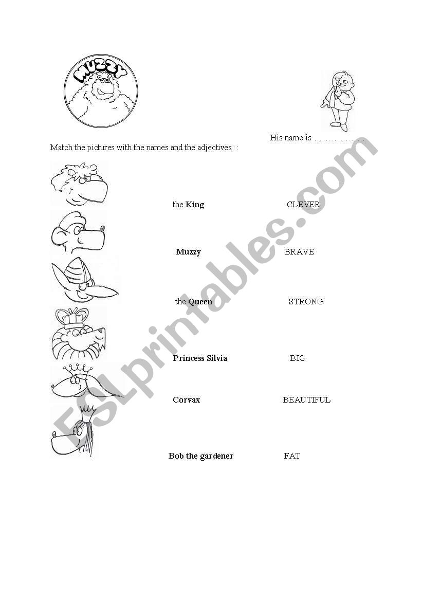 Muzzy in gondoland - main characters