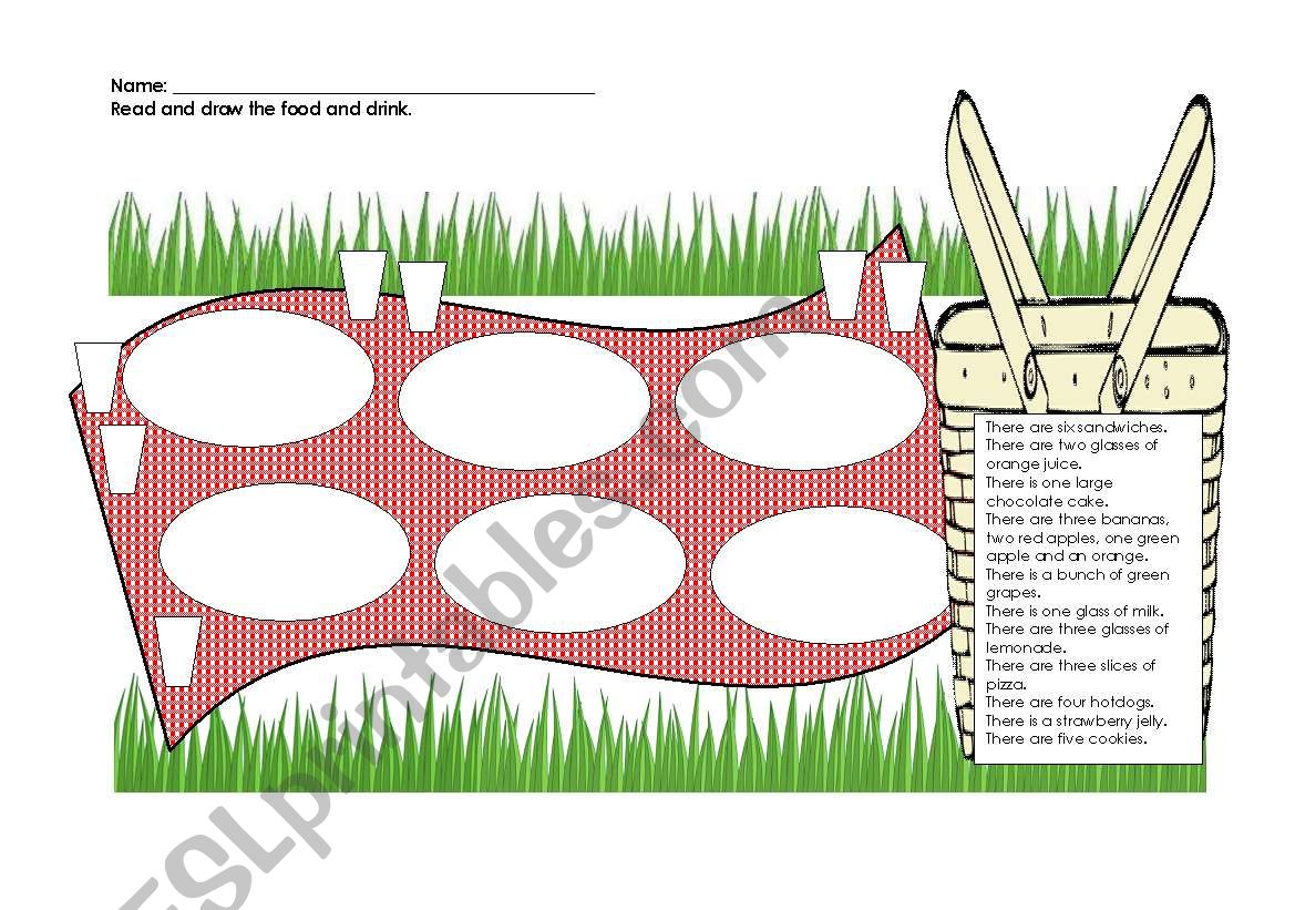 Draw a Picnic worksheet