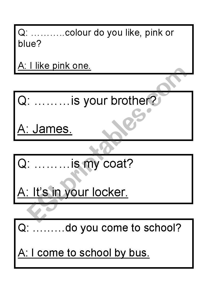 Question the Answers Flashcards (Editable)