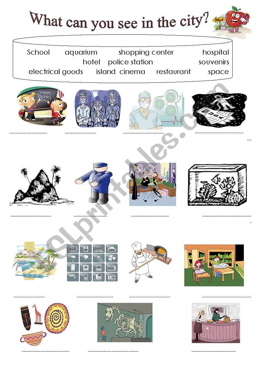 city buildings worksheet