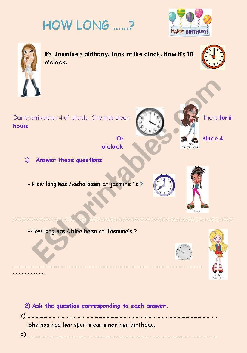 how long and the present perfect
