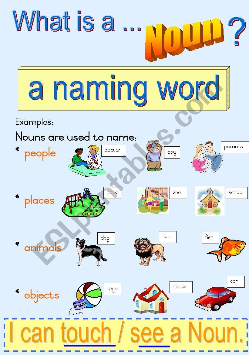 What is a .....  NOUN?    Fully Editable Poster
