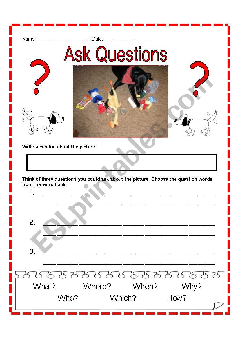Question the Picture worksheet
