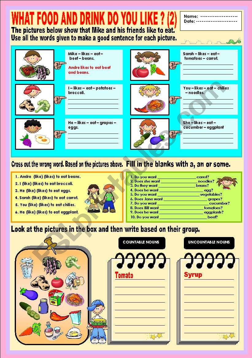 What food and drink do you like? (Part 2)