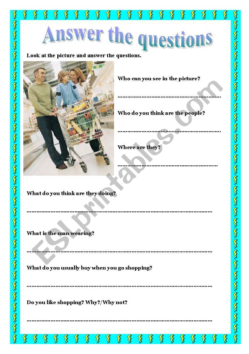 Answer the questions worksheet