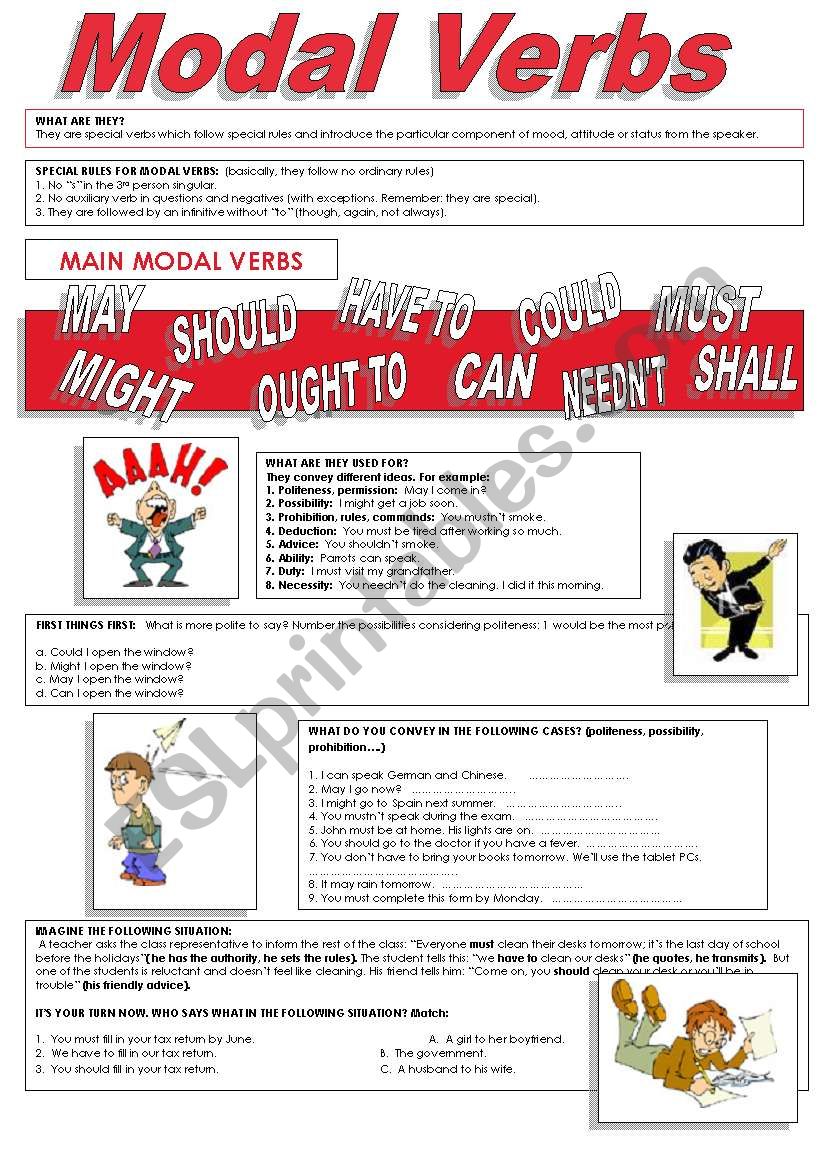 MODAL VERBS (PART I) worksheet