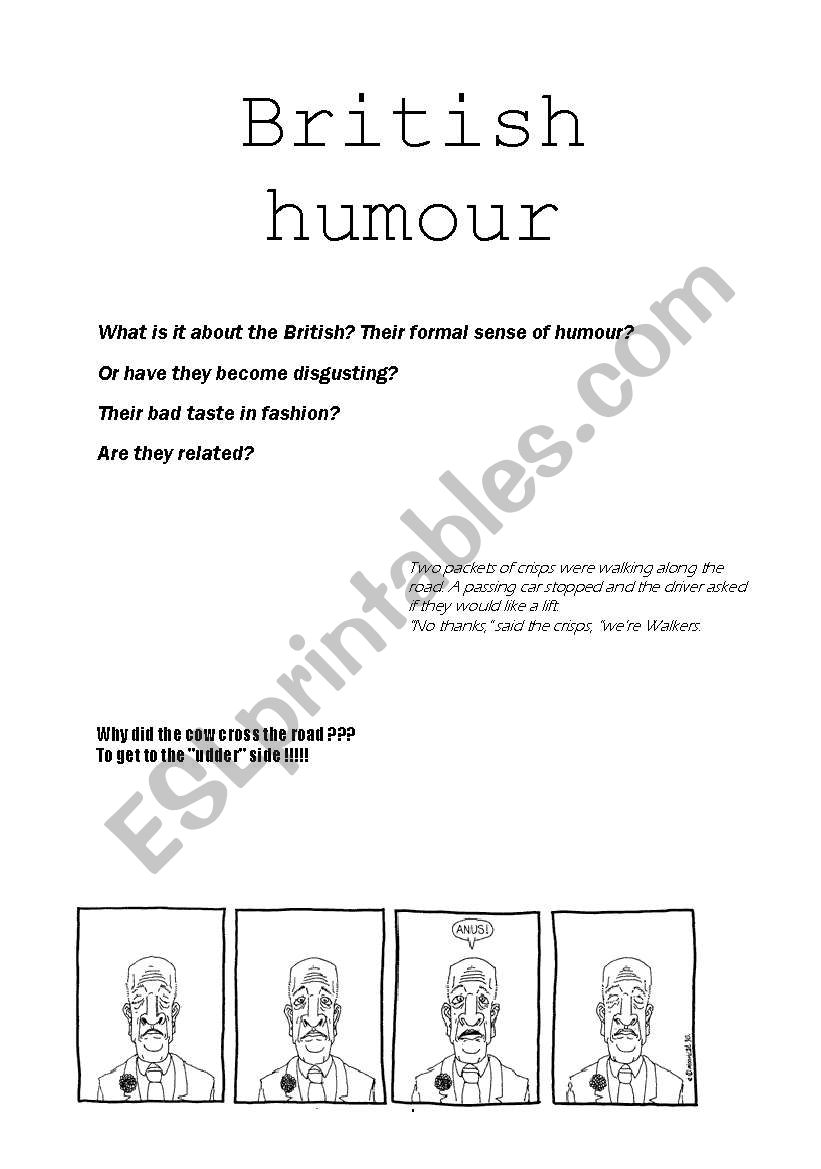 british humour worksheet