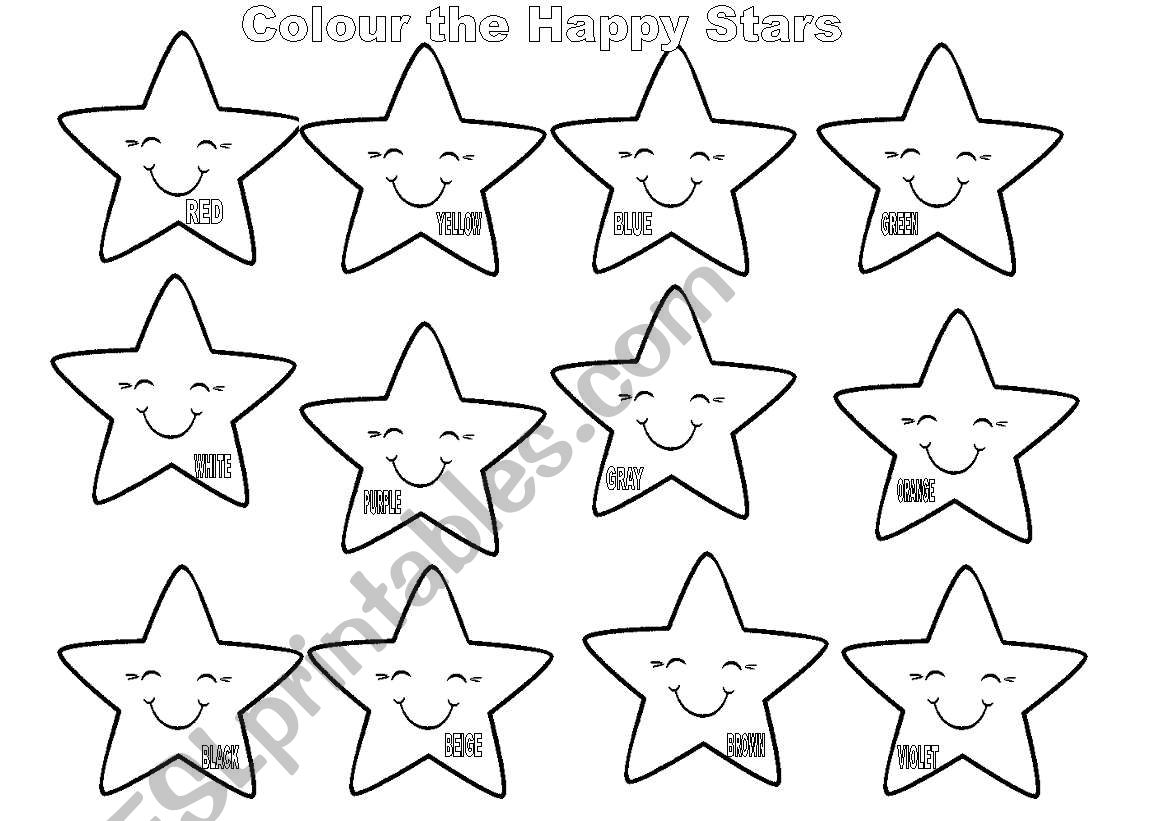 The Happy Stars Identify the colours