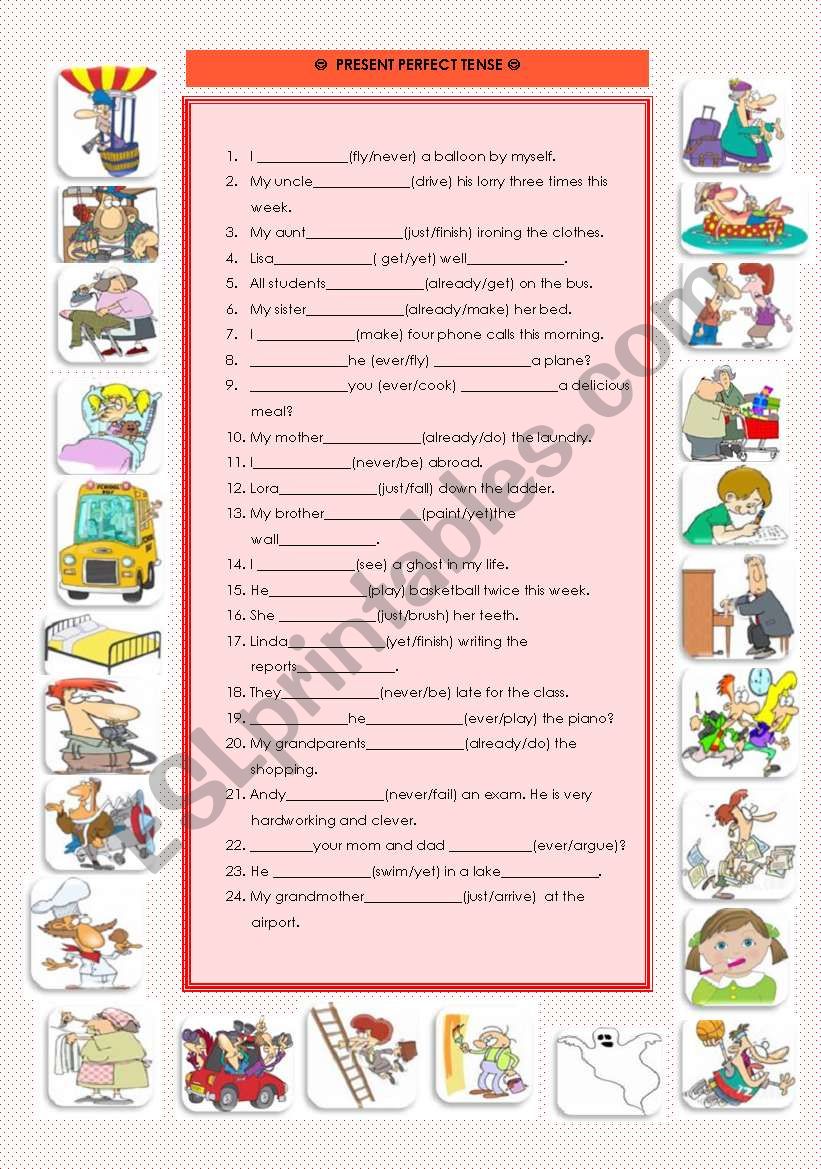 The Present Perfect Tense worksheet