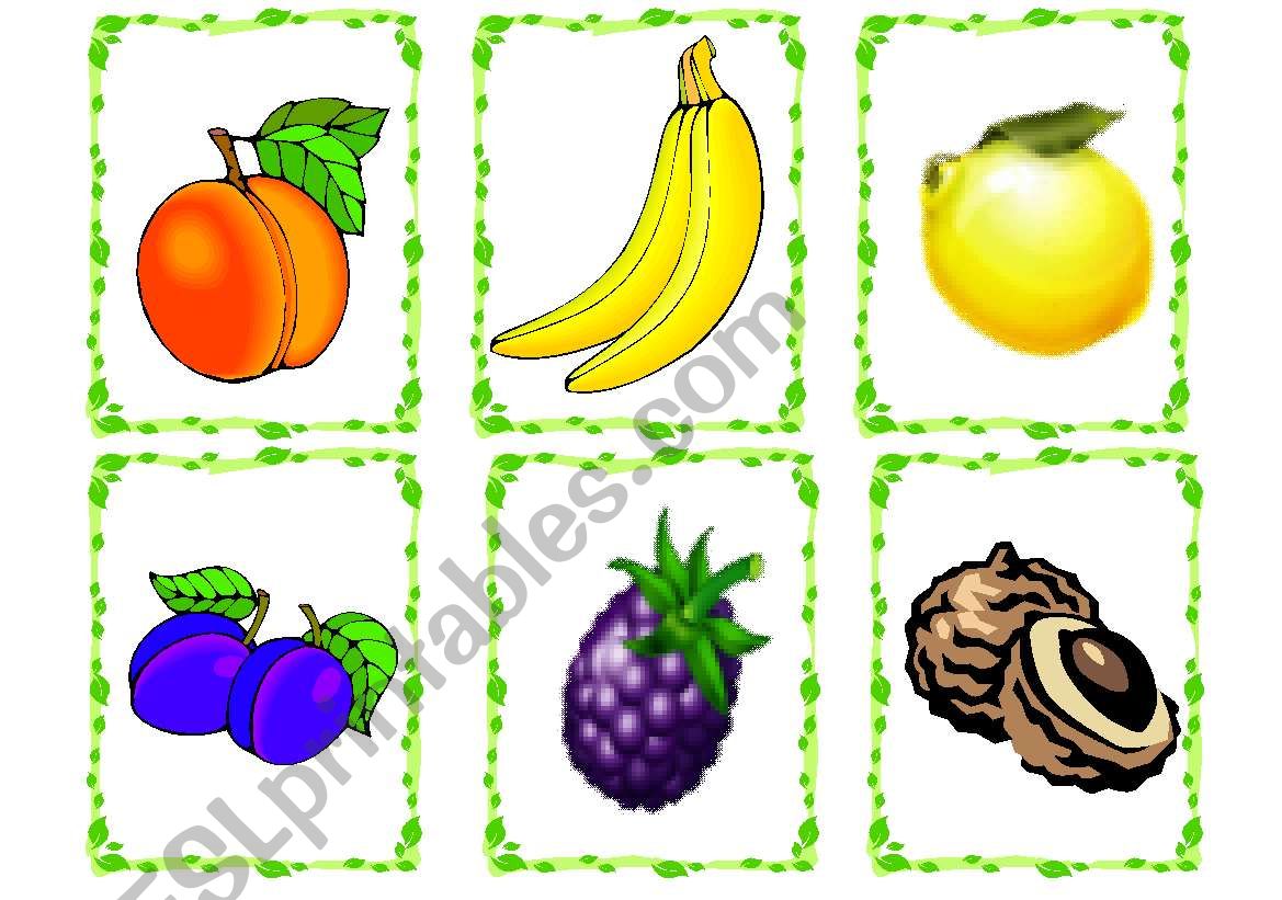 Fruit Flashcards worksheet