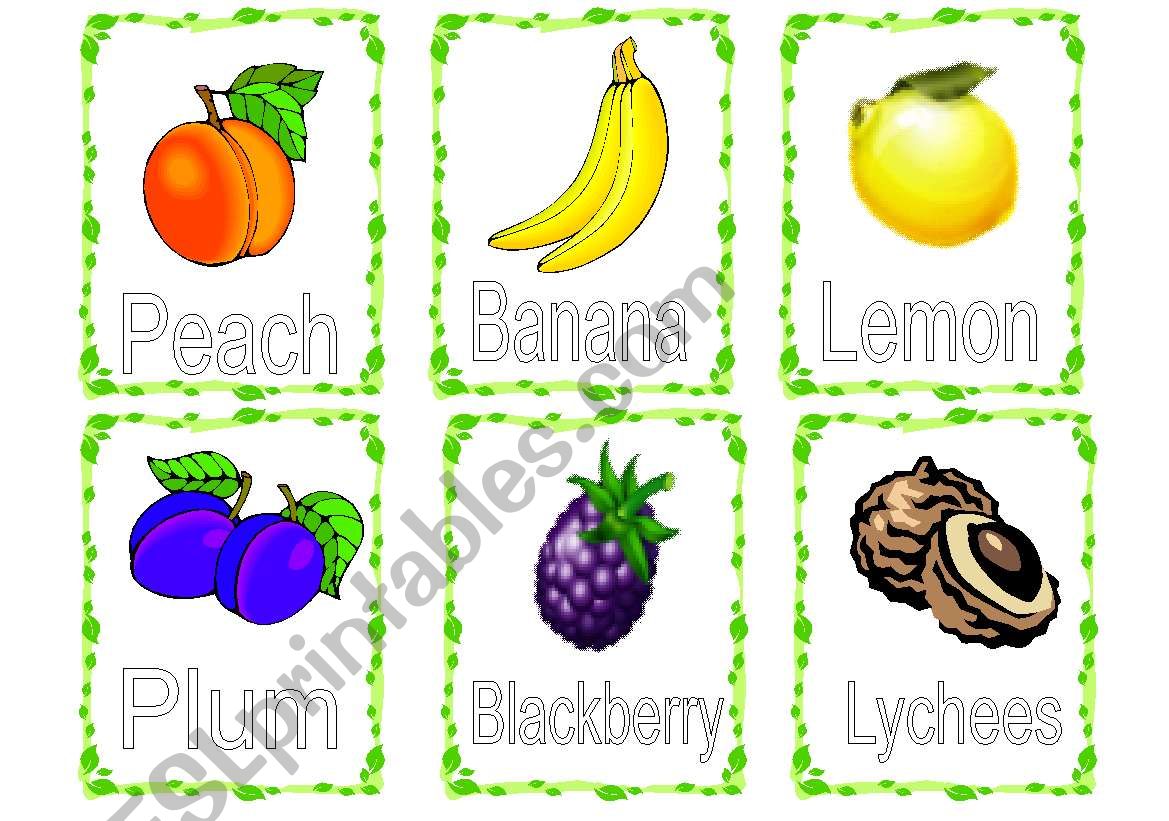 Fruit Flashcards worksheet