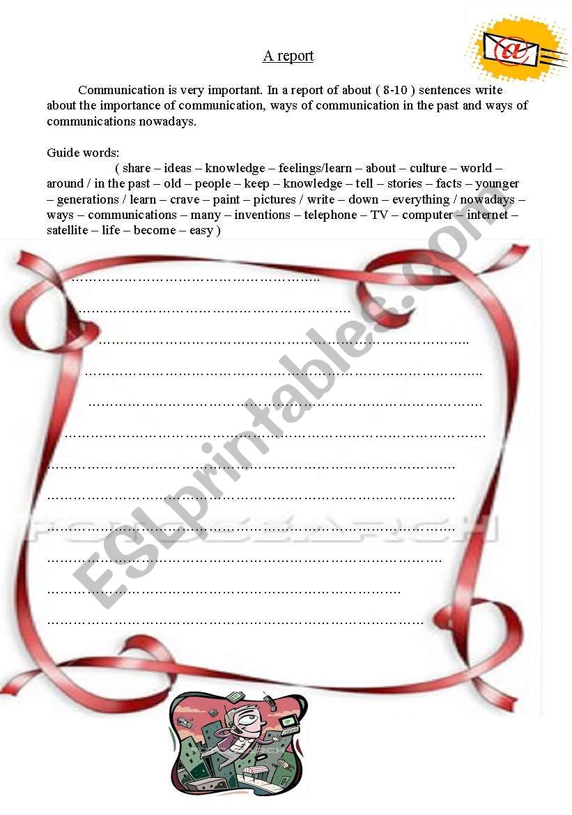 A report worksheet