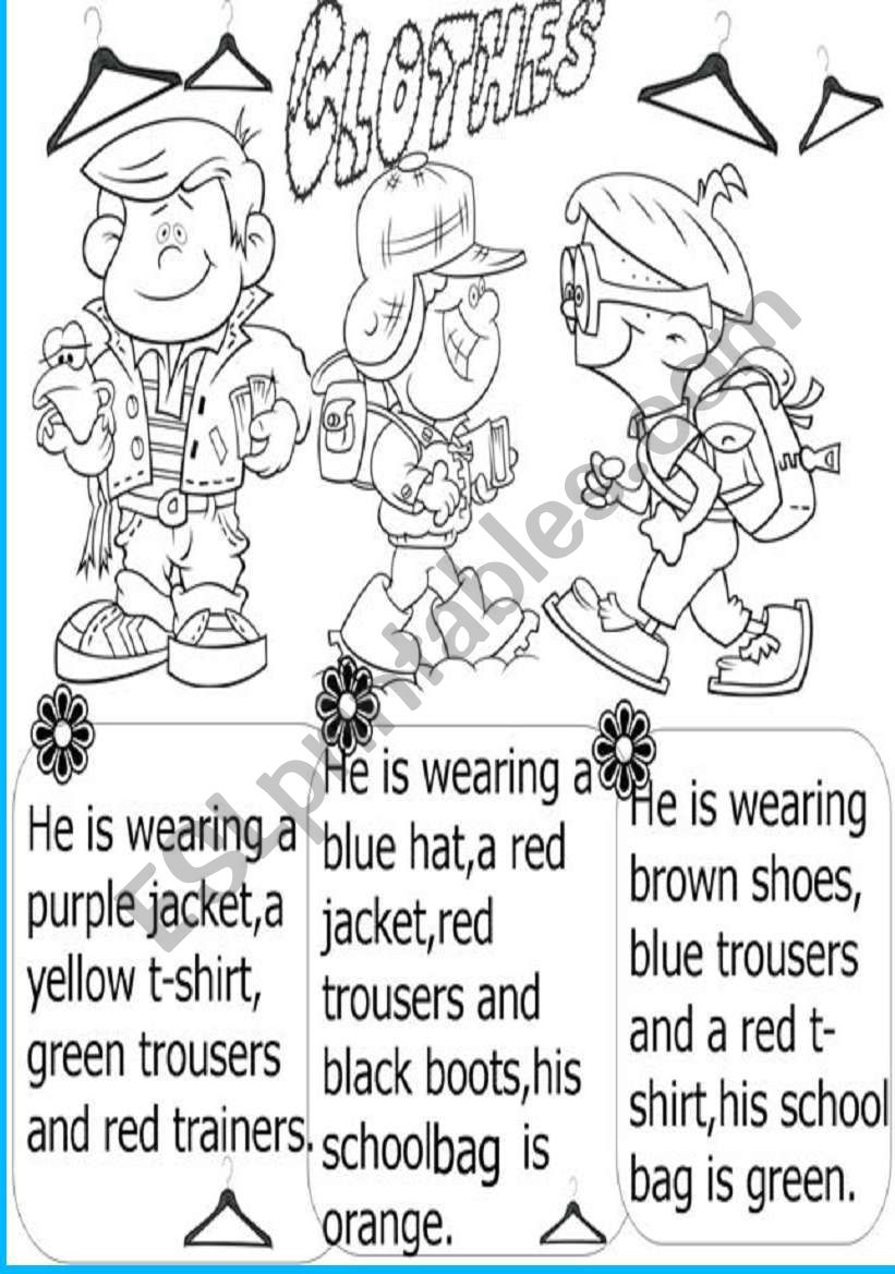 clothes worksheet