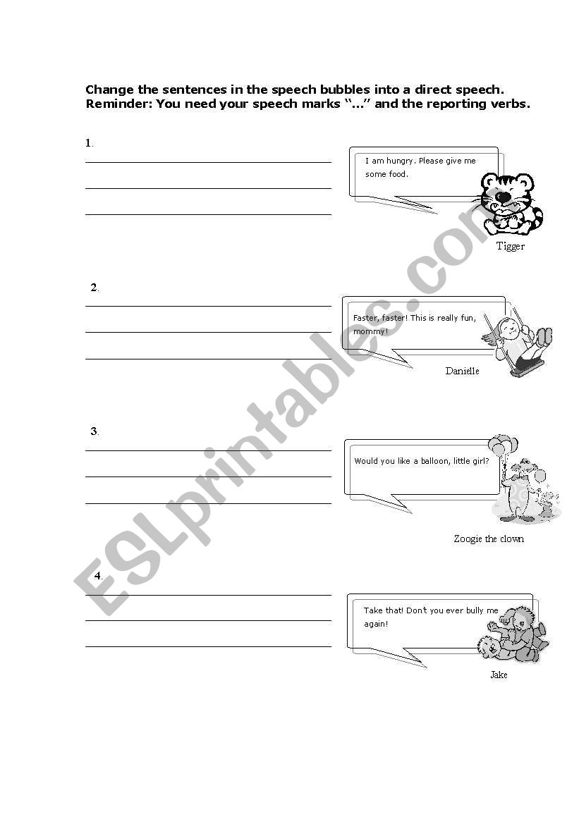 What are they saying? worksheet
