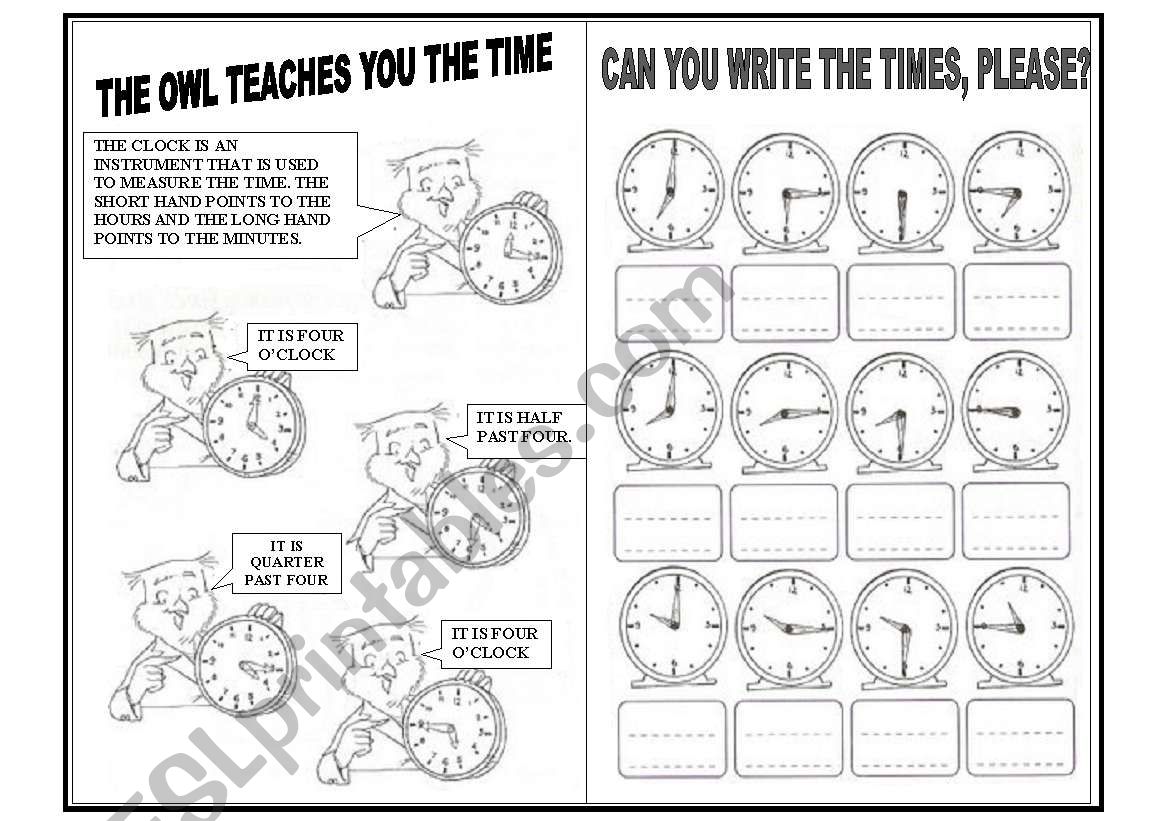 THE TIME worksheet