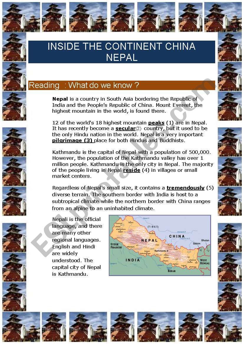 Inside the continents China - Nepal (7 pages)