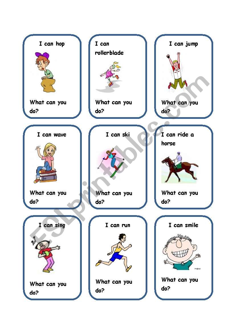 CAN cards 3 worksheet