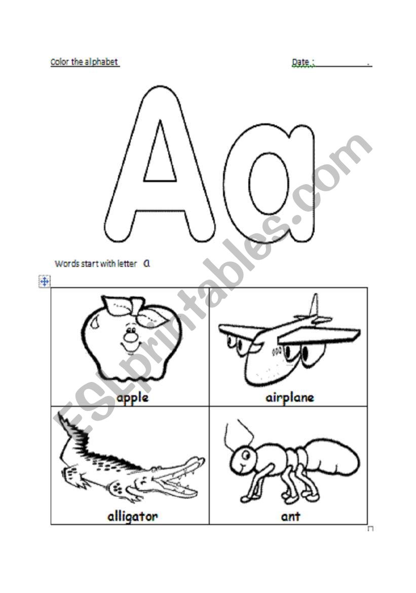 Letter Aa recognition correction 