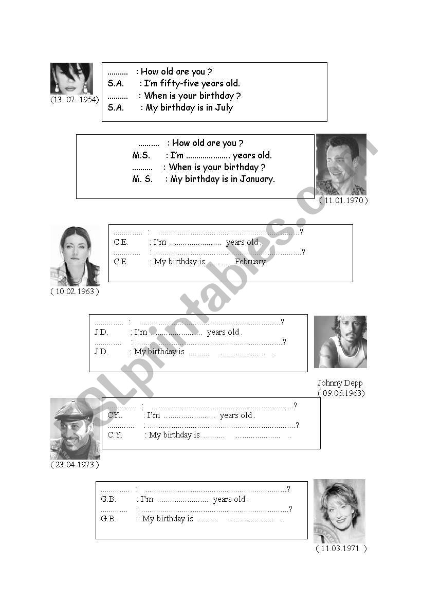 birth worksheet