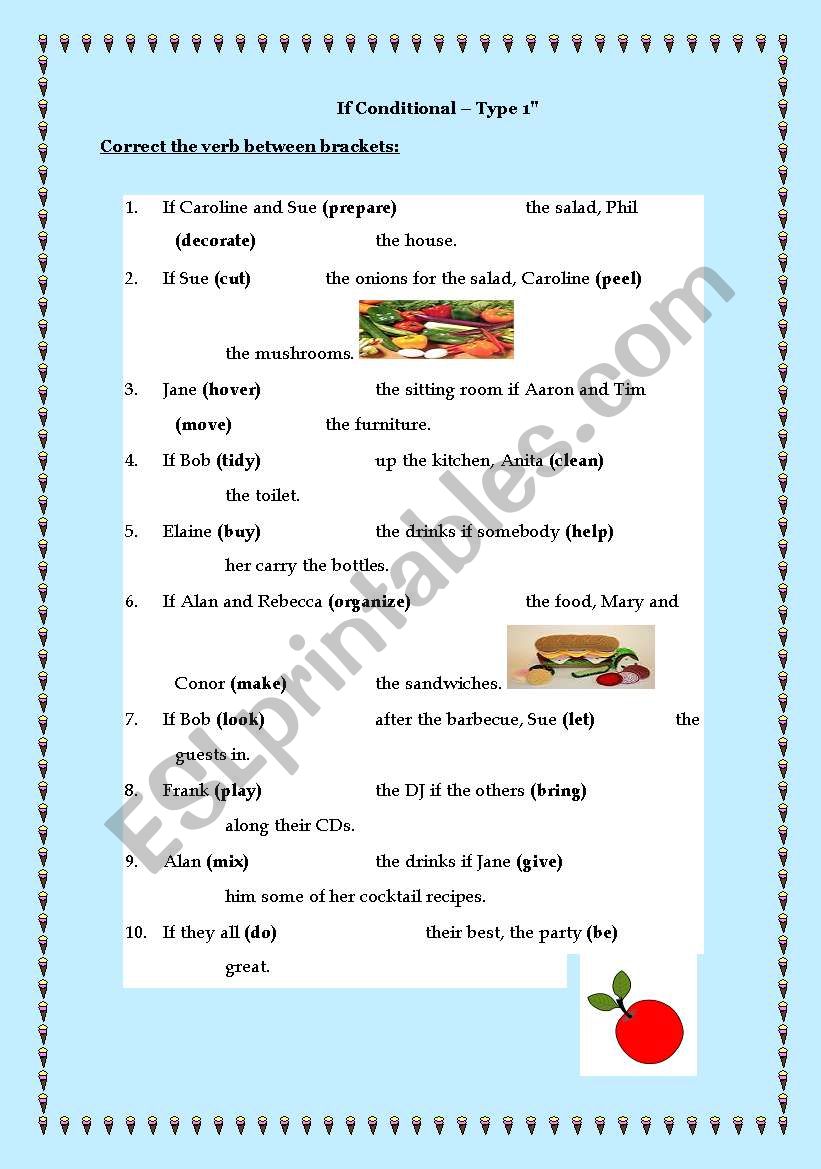 Conditionals 1st type worksheet