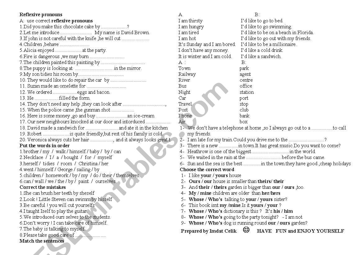 superlative and comparative  worksheet