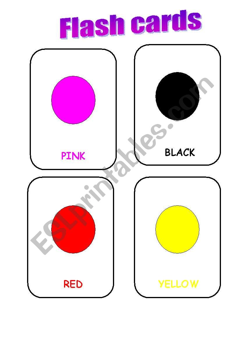 Flash Cards - Colours worksheet