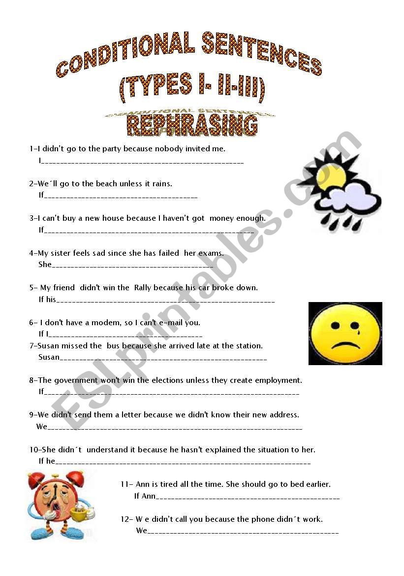 REPHRASING CONDITIONAL SENTENCES