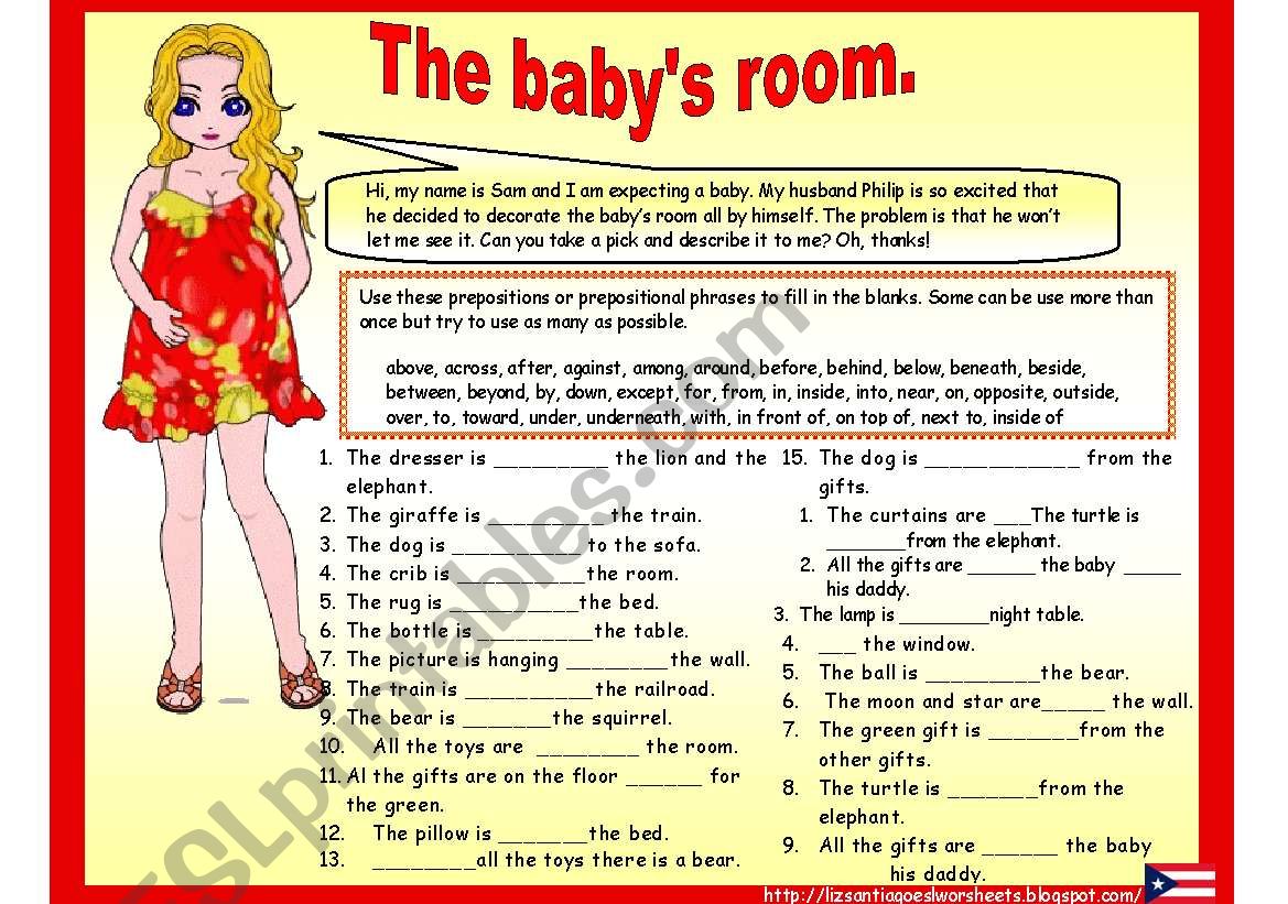 The babys room worksheet