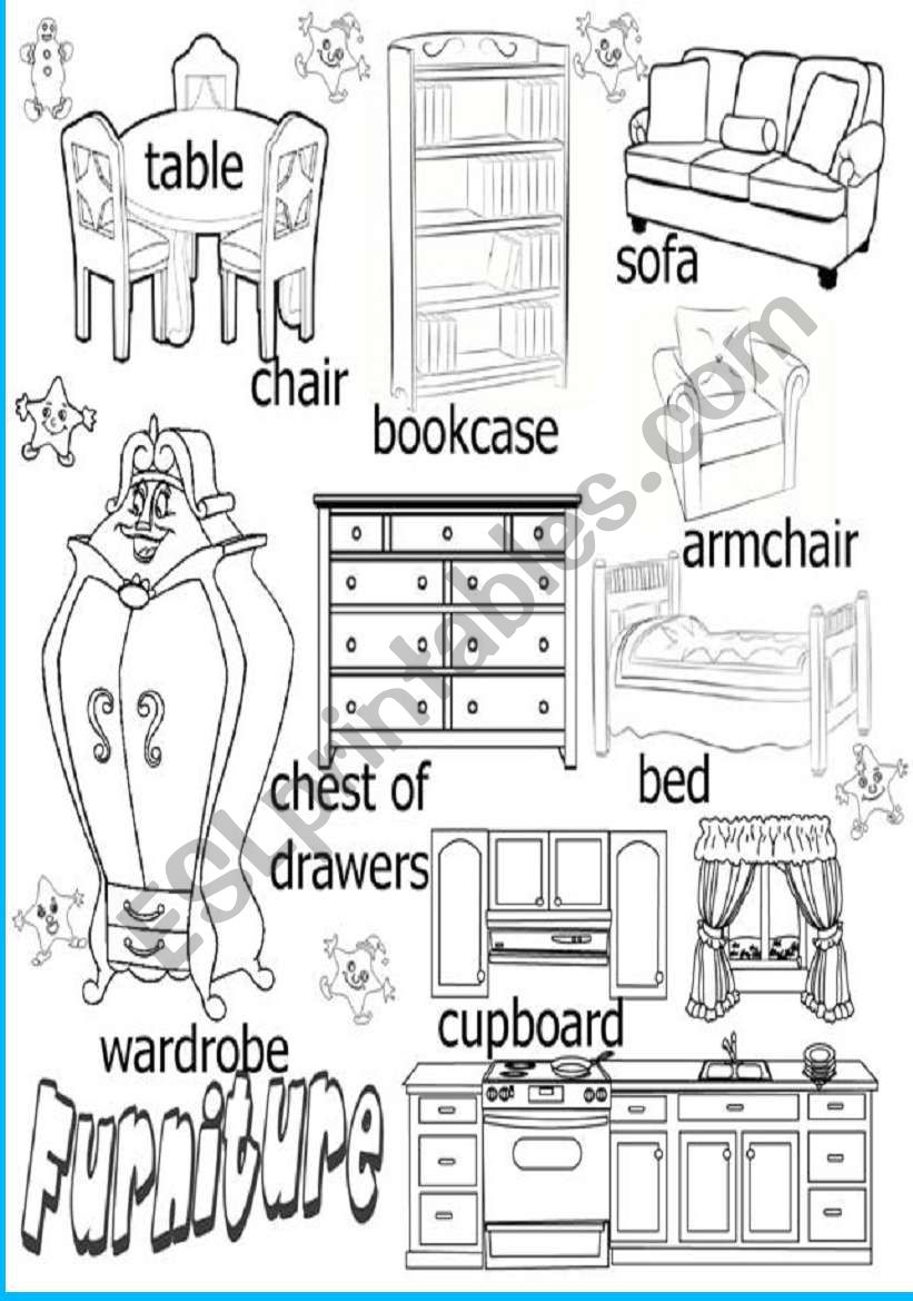 furniture worksheet